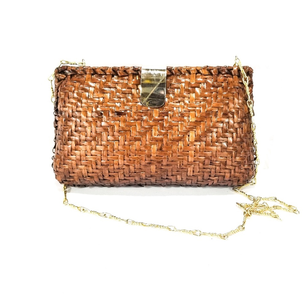 Vintage Basket Weave Italian Pappagallo Bag Purse-